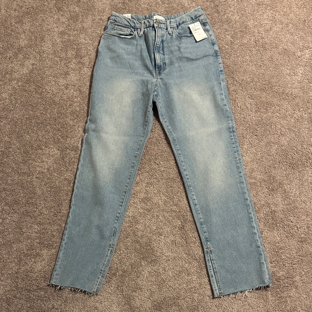 Good American Light Blue Straight Leg Jeans